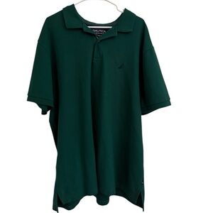 Nautica Performance Deck Polo 3XL Classic Fit Green Big Tall Short Sleeve Shirt